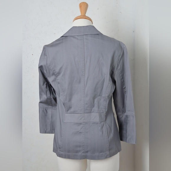 Northern Reflections |Grey v neck light jacket/blazer & woven buckles - Picture 2 of 13